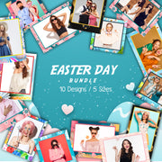 Easter Egg Day Bundle (10 Designs) - 360 Photo Booth Template Overlays