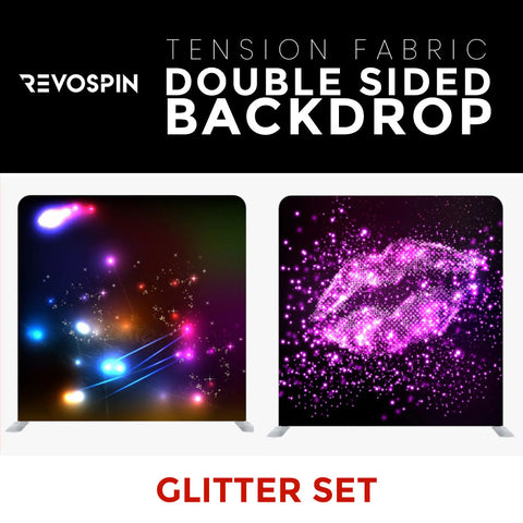 Glitter Set Double Sided Tension Fabric Photo Booth Backdrop