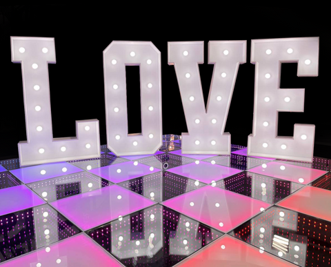 4ft Large Wooden Frame "LOVE" Marquee Letter Signs with Light Bulbs
