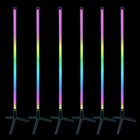 RevoSpin RGB Tube Bar Lights (Set of 6)