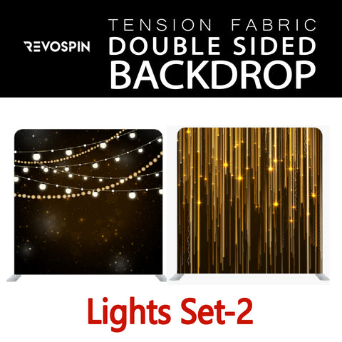 Lights Set-2 Double Sided Tension Fabric Photo Booth Backdrop