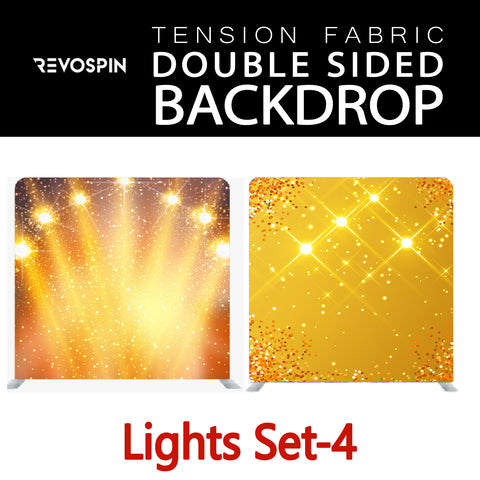 Lights Set-4 Double Sided Tension Fabric Photo Booth Backdrop