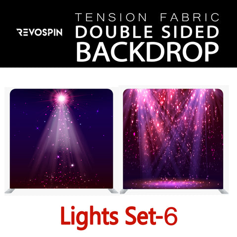 Lights Set-6 Double Sided Tension Fabric Photo Booth Backdrop
