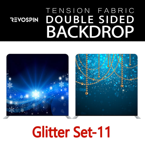 Glitter Set-11 Double Sided Tension Fabric Photo Booth Backdrop