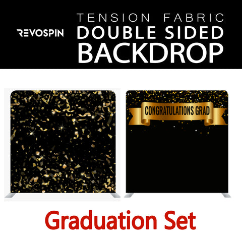 Graduation Set Double Sided Tension Fabric Photo Booth Backdrop
