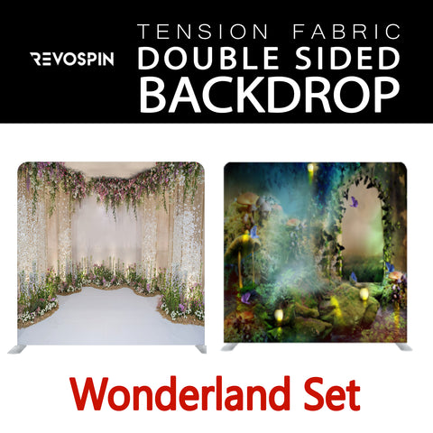 Wonderland Set Double Sided Tension Fabric Photo Booth Backdrop