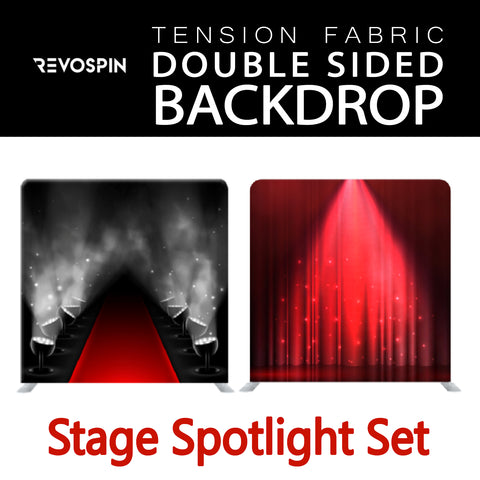 Stage Spotlight Set Double Sided Tension Fabric Photo Booth Backdrop