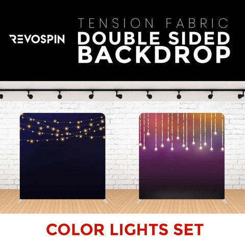 Color Lights Set-16 Double Sided Tension Fabric Photo Booth Backdrop
