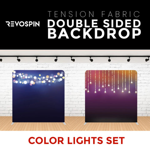 Color Lights Set-1 Double Sided Tension Fabric Photo Booth Backdrop
