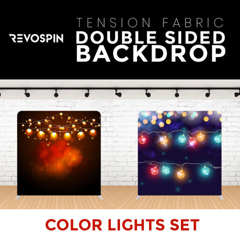 Color Lights Set-5 Double Sided Tension Fabric Photo Booth Backdrop