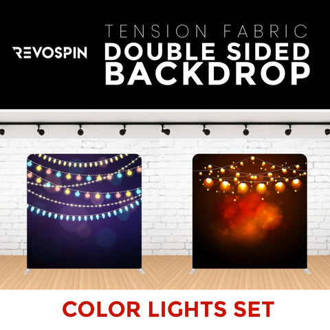 Color Lights Set-6 Double Sided Tension Fabric Photo Booth Backdrop