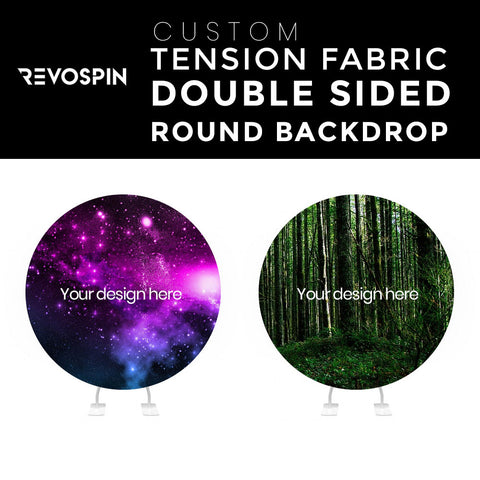 Custom Tension Fabric Double Sided Round Backdrop