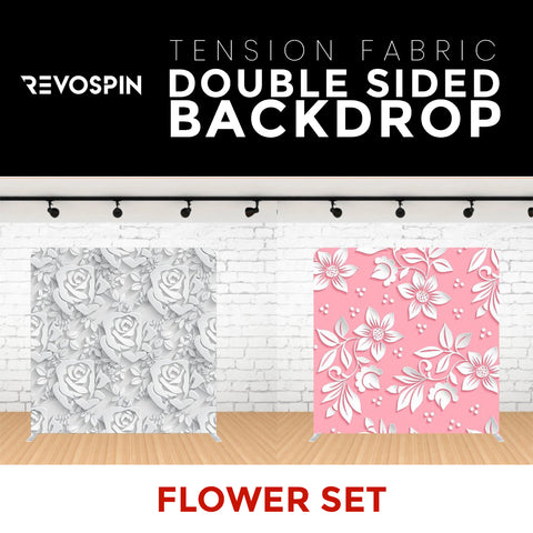 Flower Set-5 Double Sided Tension Fabric Photo Booth Backdrop