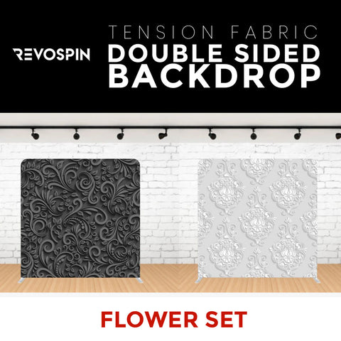 Flower Set-8 Double Sided Tension Fabric Photo Booth Backdrop