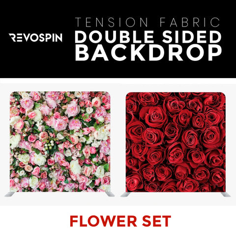 Flower Set5 Double Sided Tension Fabric Photo Booth Backdrop