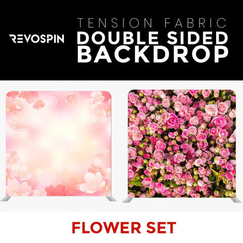 Flower Set6 Double Sided Tension Fabric Photo Booth Backdrop