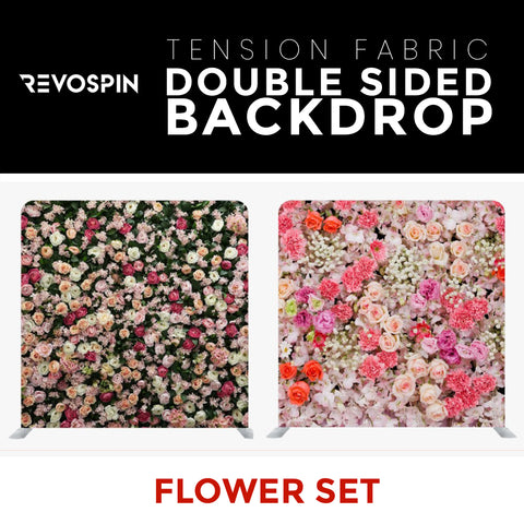 Flower Set Double Sided Tension Fabric Photo Booth Backdrop