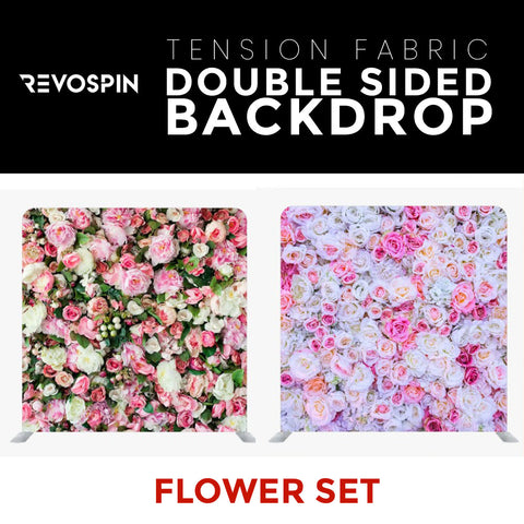 Flower Set3 Double Sided Tension Fabric Photo Booth Backdrop