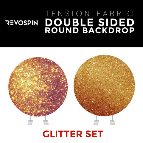 Glitter Set-10 Double Sided Round Tension Fabric Photo Booth Backdrop