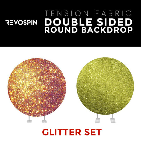 Glitter Set-11 Double Sided Round Tension Fabric Photo Booth Backdrop