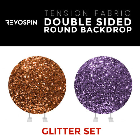 Glitter Set-13 Double Sided Round Tension Fabric Photo Booth Backdrop