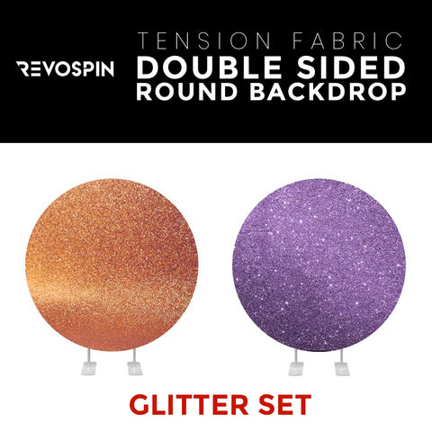Glitter Set-19 Double Sided Round Tension Fabric Photo Booth Backdrop