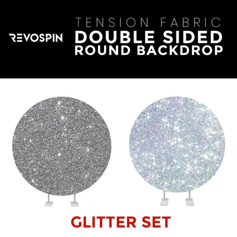 Glitter Set-31 Double Sided Round Tension Fabric Photo Booth Backdrop