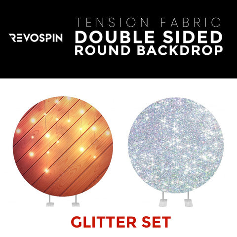 Glitter Set-32 Double Sided Round Tension Fabric Photo Booth Backdrop