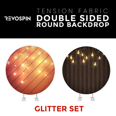 Glitter Set-35 Double Sided Round Tension Fabric Photo Booth Backdrop