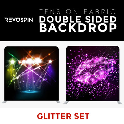 Glitter Set1 Double Sided Tension Fabric Photo Booth Backdrop