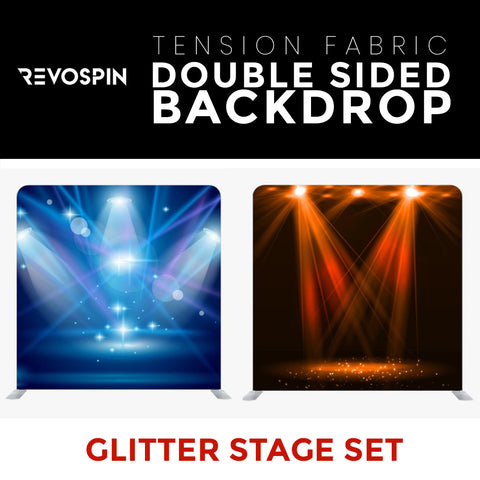 Glitter Stage Set1 Double Sided Tension Fabric Photo Booth Backdrop