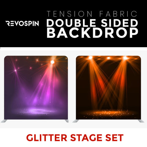 Glitter Stage Set2 Double Sided Tension Fabric Photo Booth Backdrop