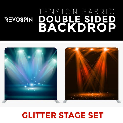 Glitter Stage Set3 Double Sided Tension Fabric Photo Booth Backdrop