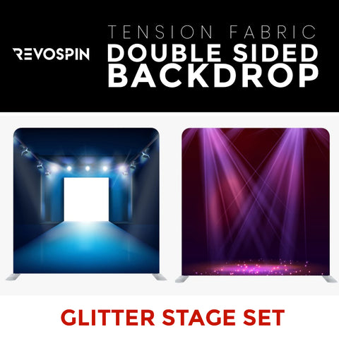 Glitter Stage Set7 Double Sided Tension Fabric Photo Booth Backdrop