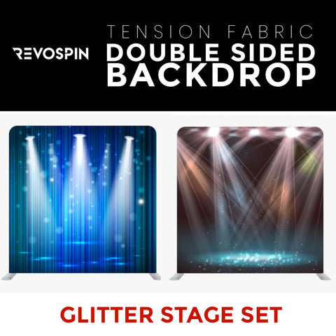 Glitter Stage Set Double Sided Tension Fabric Photo Booth Backdrop
