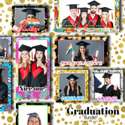 Graduation bundle (10 Designs) - 360 Photo Booth Template Overlays