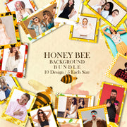 Honey bee Bundle (10 Designs) - 360 Photo Booth Template Overlays