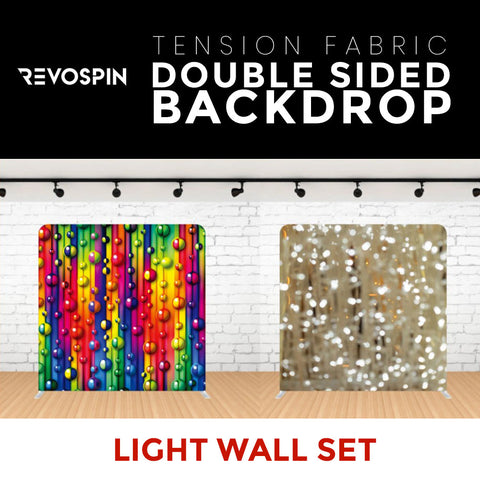 Light Wall Set Double Sided Tension Fabric Photo Booth Backdrop