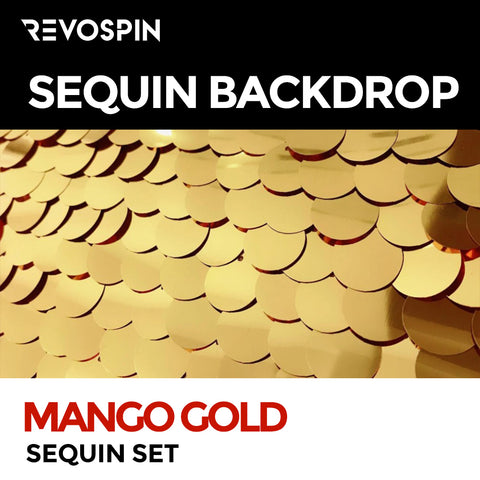 Mango Gold Sequin Photo Booth Backdrop