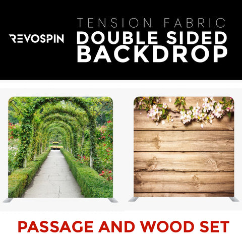 Passage and Wood Set1 Double Sided Tension Fabric Photo Booth Backdrop