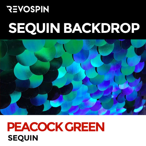 Peacock Green Sequin Photo Booth Backdrop