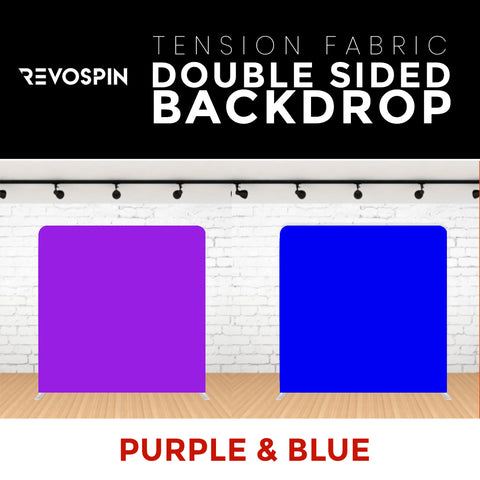 Purple and Blue Double Sided Tension Fabric Photo Booth Backdrop