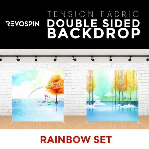 Rainbow Set-1 Double Sided Tension Fabric Photo Booth Backdrop