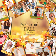 Seasonal Fall Bundle (10 Designs) - 360 Photo Booth Template Overlays