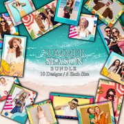 Seasonal Summer Bundle (10 Designs) - 360 Photo Booth Template Overlays