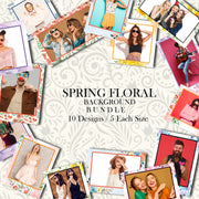 Spring Floral Bundle (10 Designs) - 360 Photo Booth Template Overlays