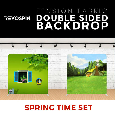 Spring Time Set Double Sided Tension Fabric Photo Booth Backdrop