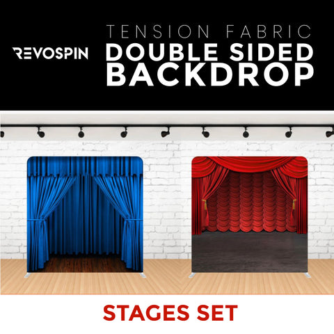 Stages Set Double Sided Tension Fabric Photo Booth Backdrop