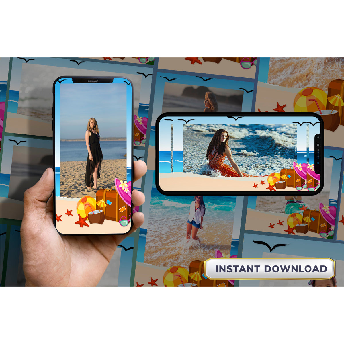 Seasonal Summer Design-9 - 360 Photo Booth Template | RevoSpin