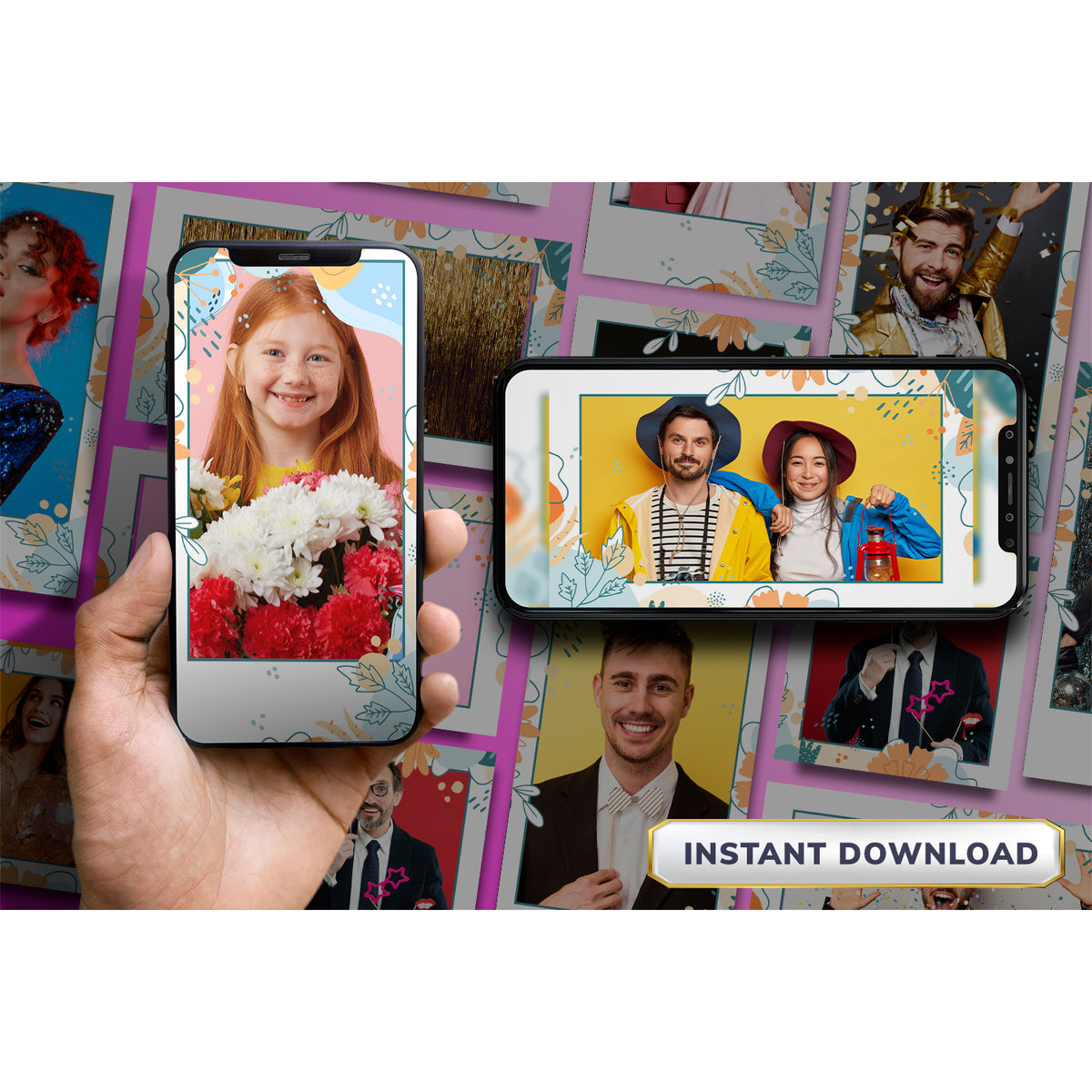Hand Drawing Design-6 - 360 Photo Booth Template | RevoSpin